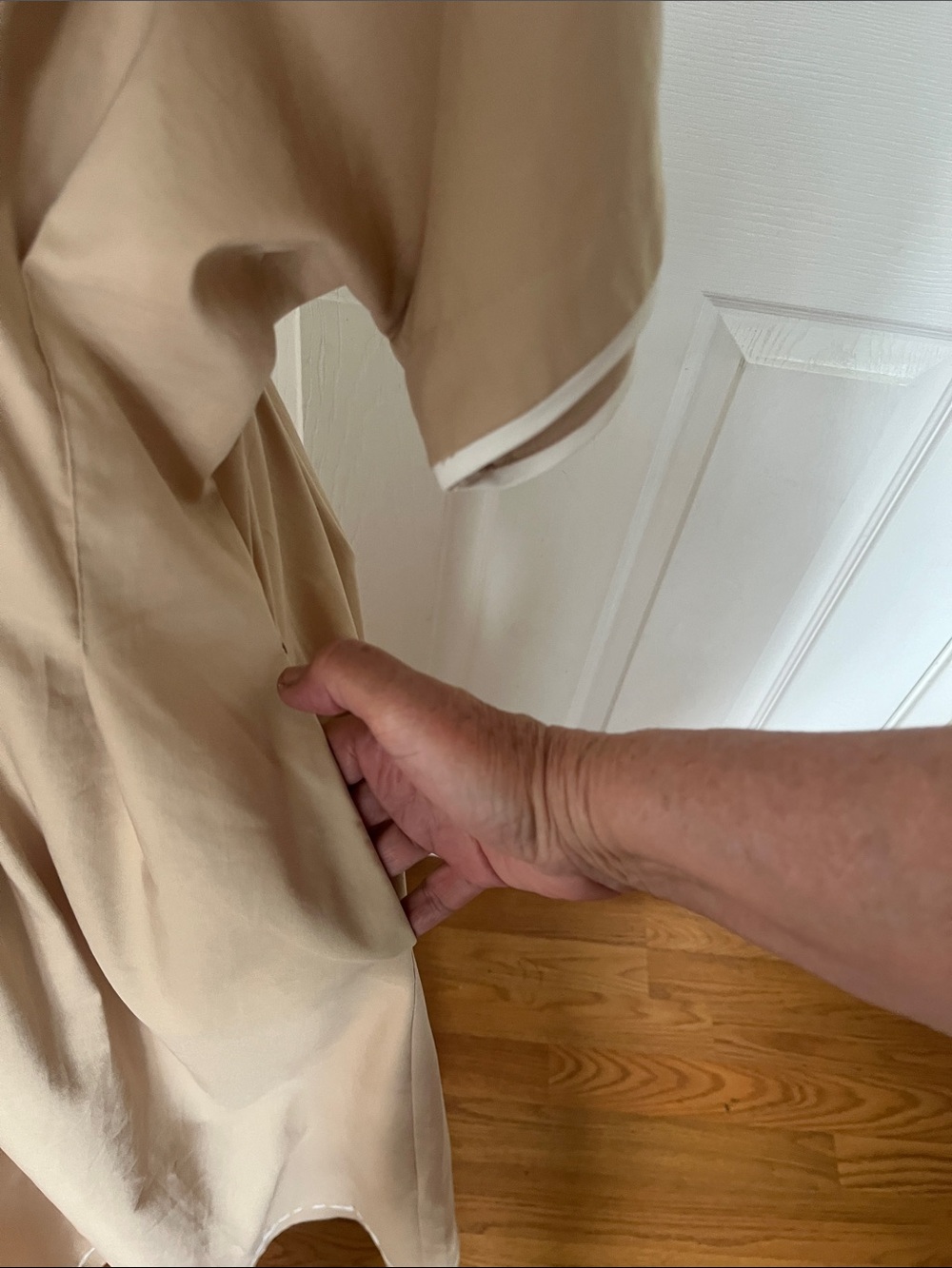 New Anthropologie Exquise dress Tobie Midi Button Down Pleated Waist pockets - Picture 4 of 10